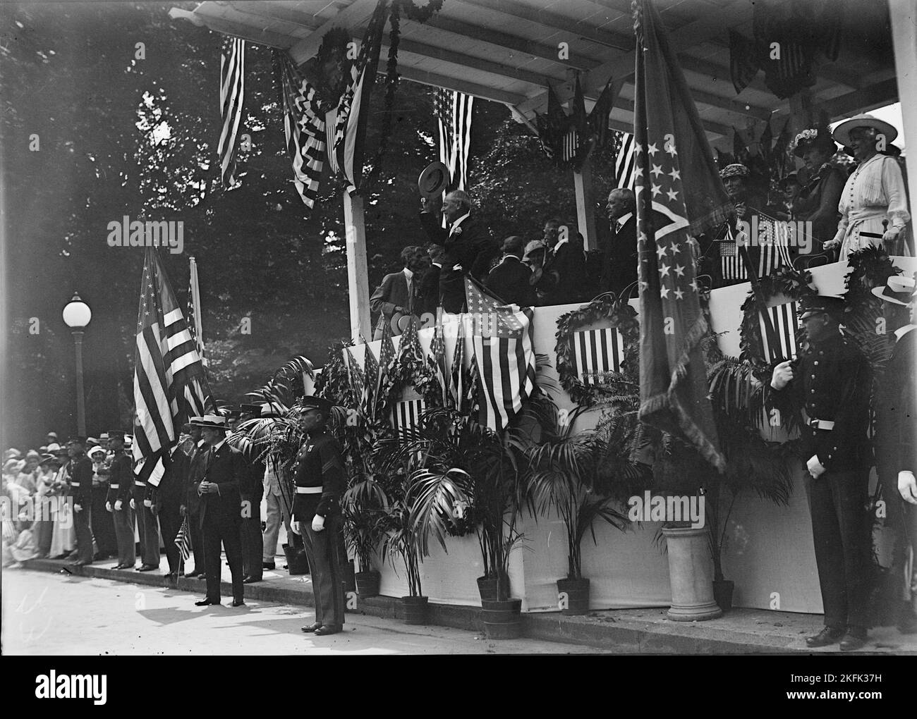 Lansing, Robert, secrétaire d'État, 1915-1920, Parade de préparation, 1916. Banque D'Images