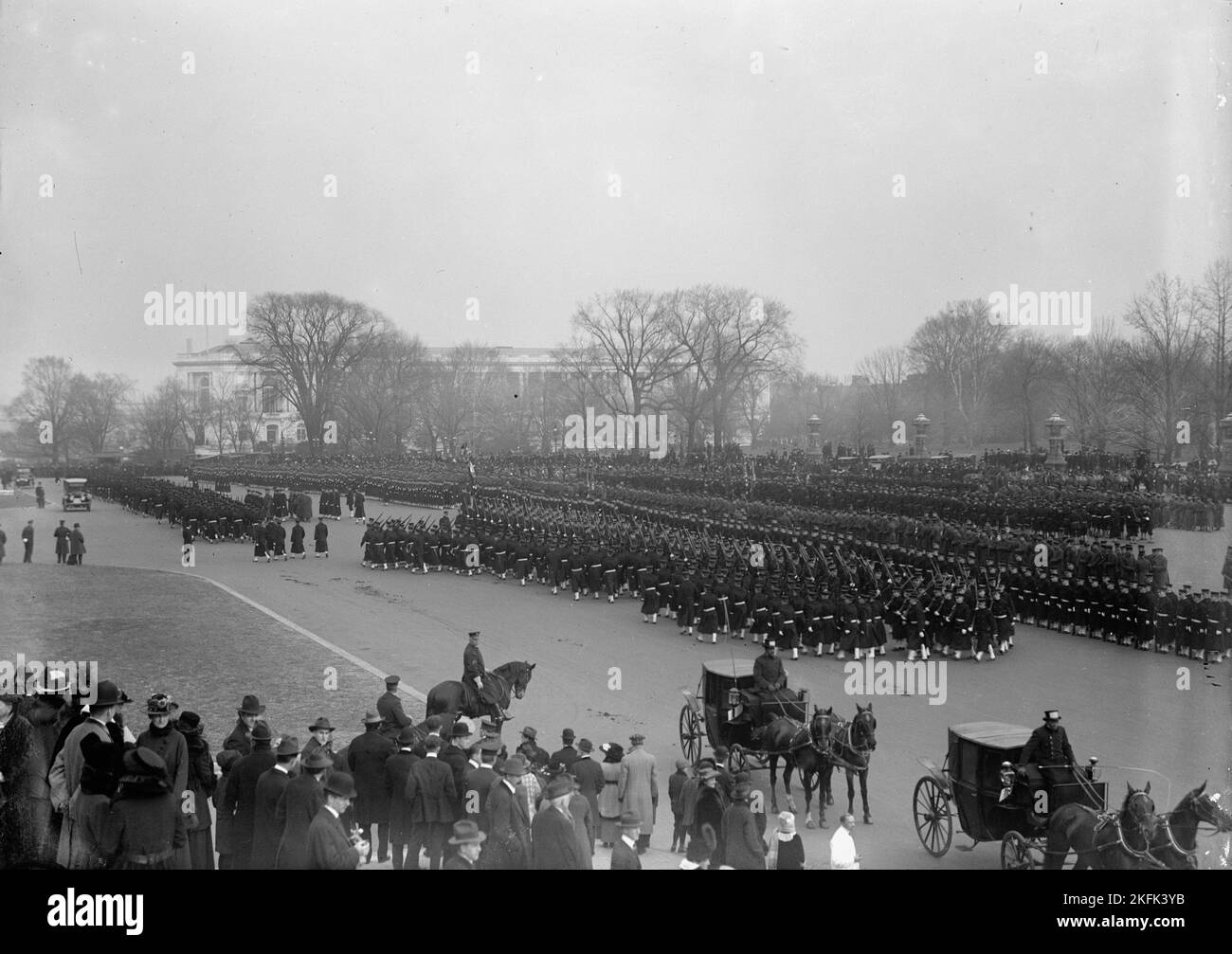 Parades inaugurales - formation de la parade au Capitole, 1917. Banque D'Images