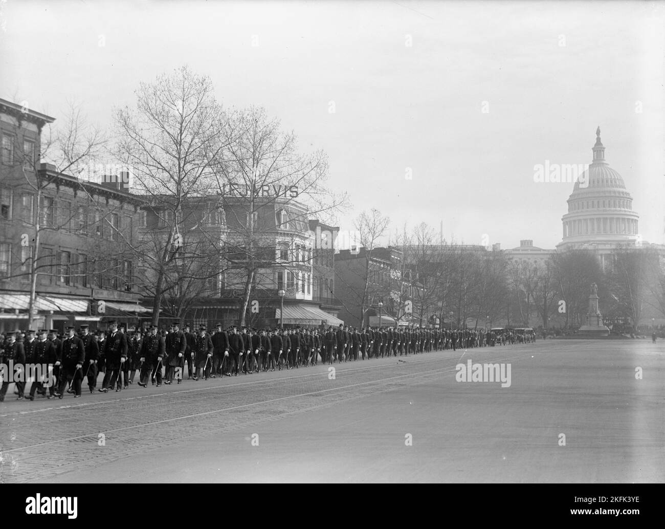 Parades inaugurales - unité militaire à Parade, 1917. Banque D'Images
