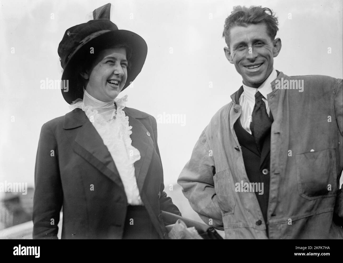 Bleriot Airplane, C. Murvin Wood (à droite), 1911. Banque D'Images