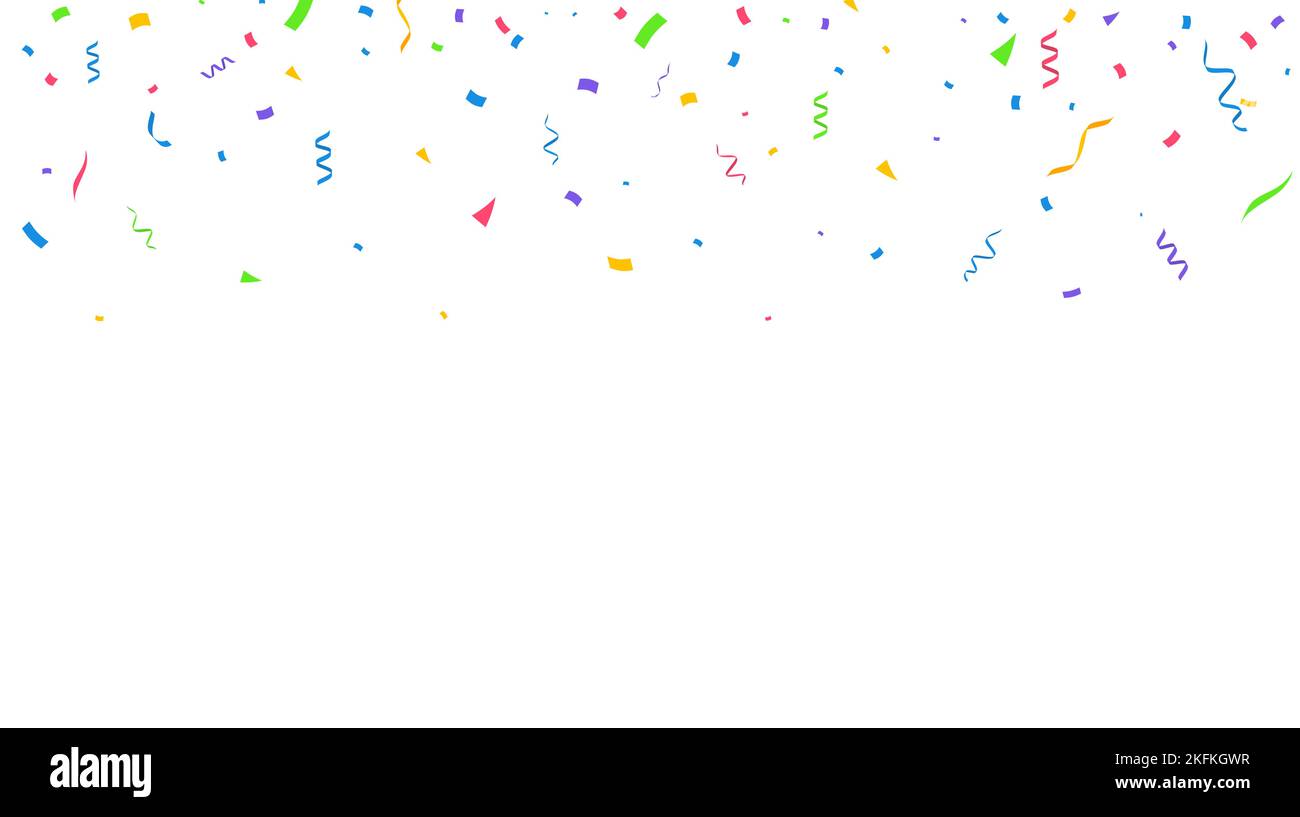 Fond confetti. Toile de fond festive. Motif fête avec confettis colorés. Illustration vectorielle Illustration de Vecteur