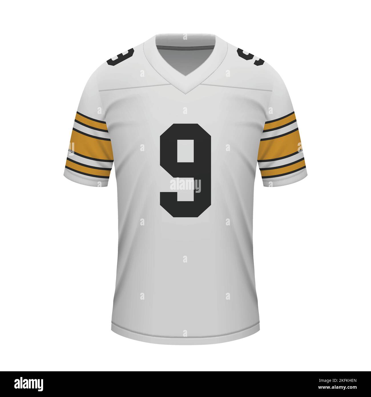Maillot de football américain extérieur Pittsburgh, modèle de maillot pour une tenue de sport Illustration de Vecteur
