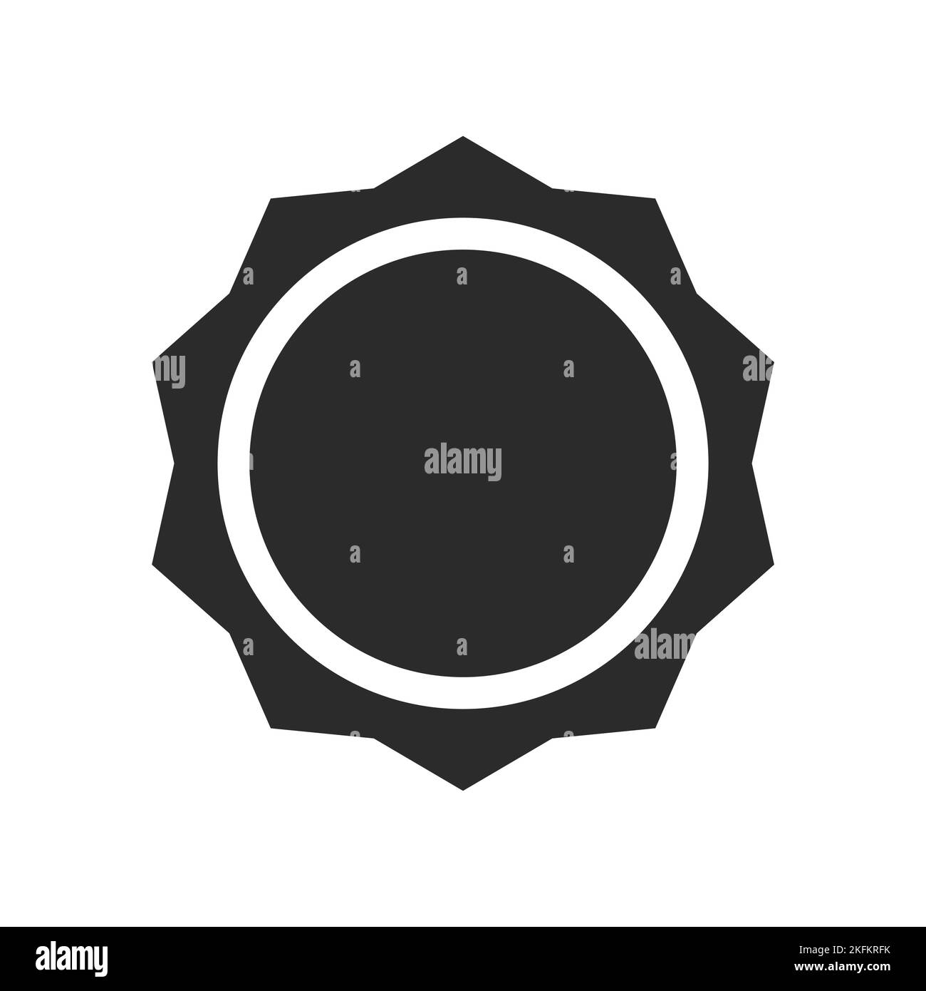 Ensemble d'icônes de silhouette de soleil. Forme de cercle d'été. Chaleur Illustration de Vecteur