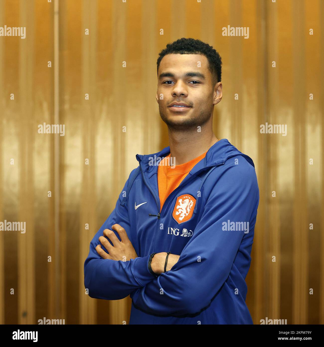 DOHA, 19-11-2022 Oranje au Qatar. Team Netherlands discutant avec les médias néerlandais lors de la coupe du monde 2022. Cody Gakpo (photo par Pro Shots/Sipa USA) Banque D'Images