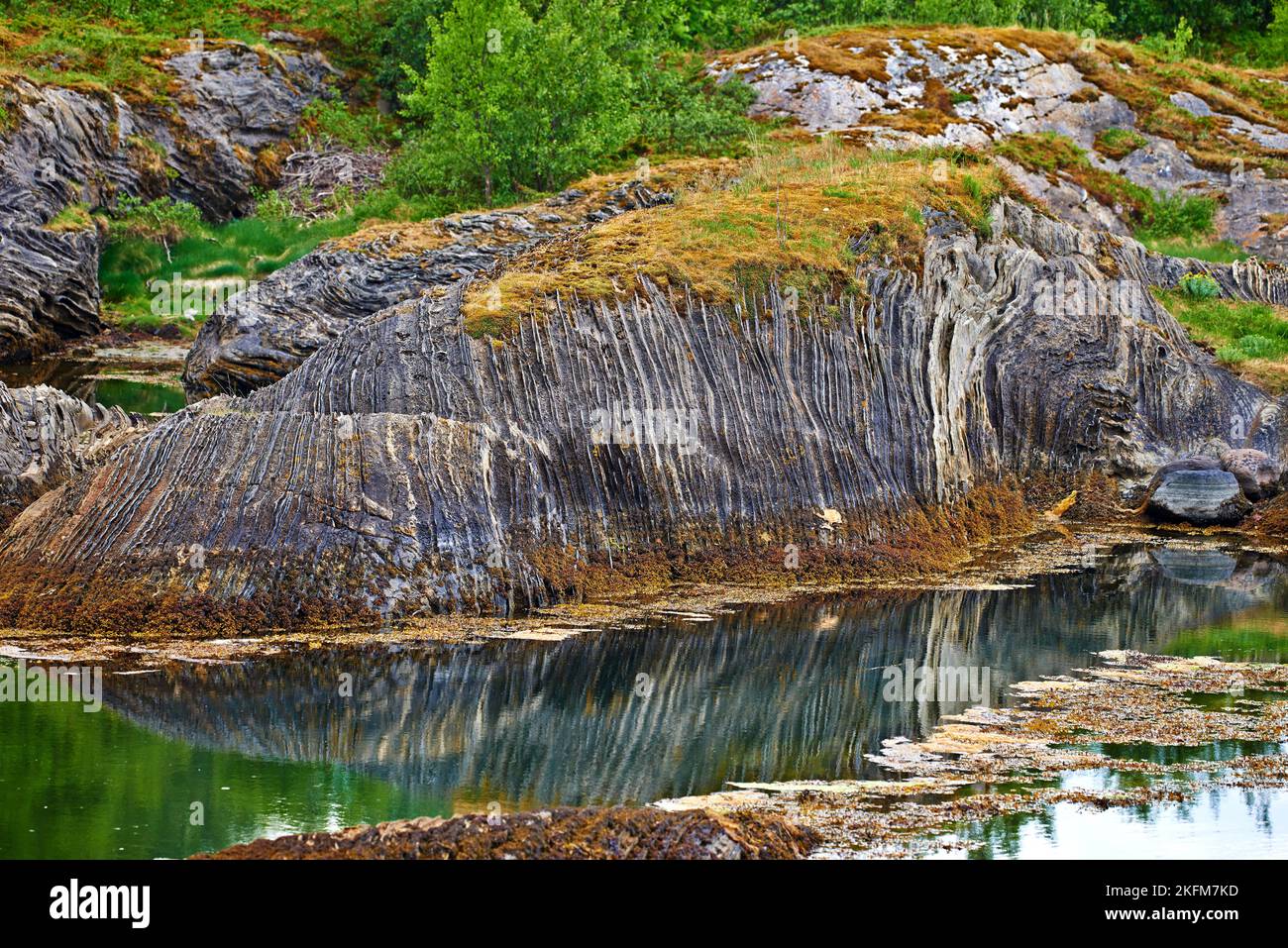 Magnifique paysage norvégien. Saltspraumen dans le Nordland, Norvège. Banque D'Images