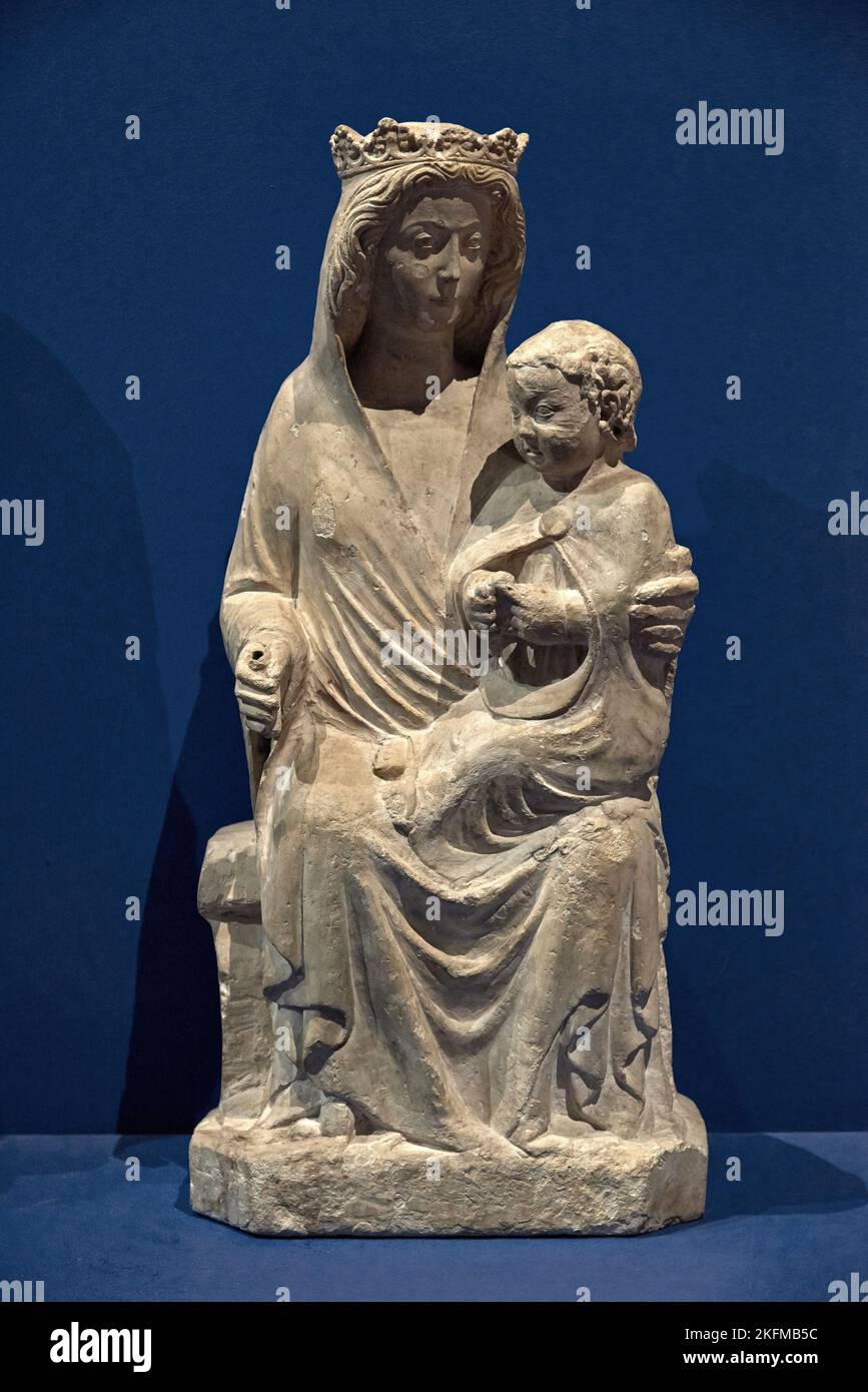 Madonna col Bambino - Rinaldino di Francia - XIV secolo - Padoue, Musei Civici agli Emeritani Banque D'Images