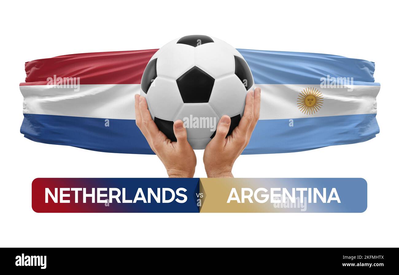 Pays-Bas contre Argentine équipes nationales football football football concept de compétition. Banque D'Images