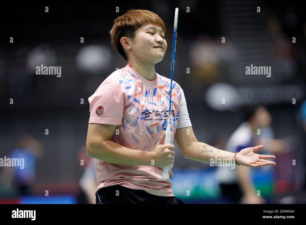 SYDNEY, AUSTRALIE - NOVEMBRE 17 : WAN Ching Lin de Taipei en action pendant le match mixte de doubles entre le Japon et Taipei à Quaycenter sur 17 novembre 2022 à Sydney, en Australie Banque D'Images