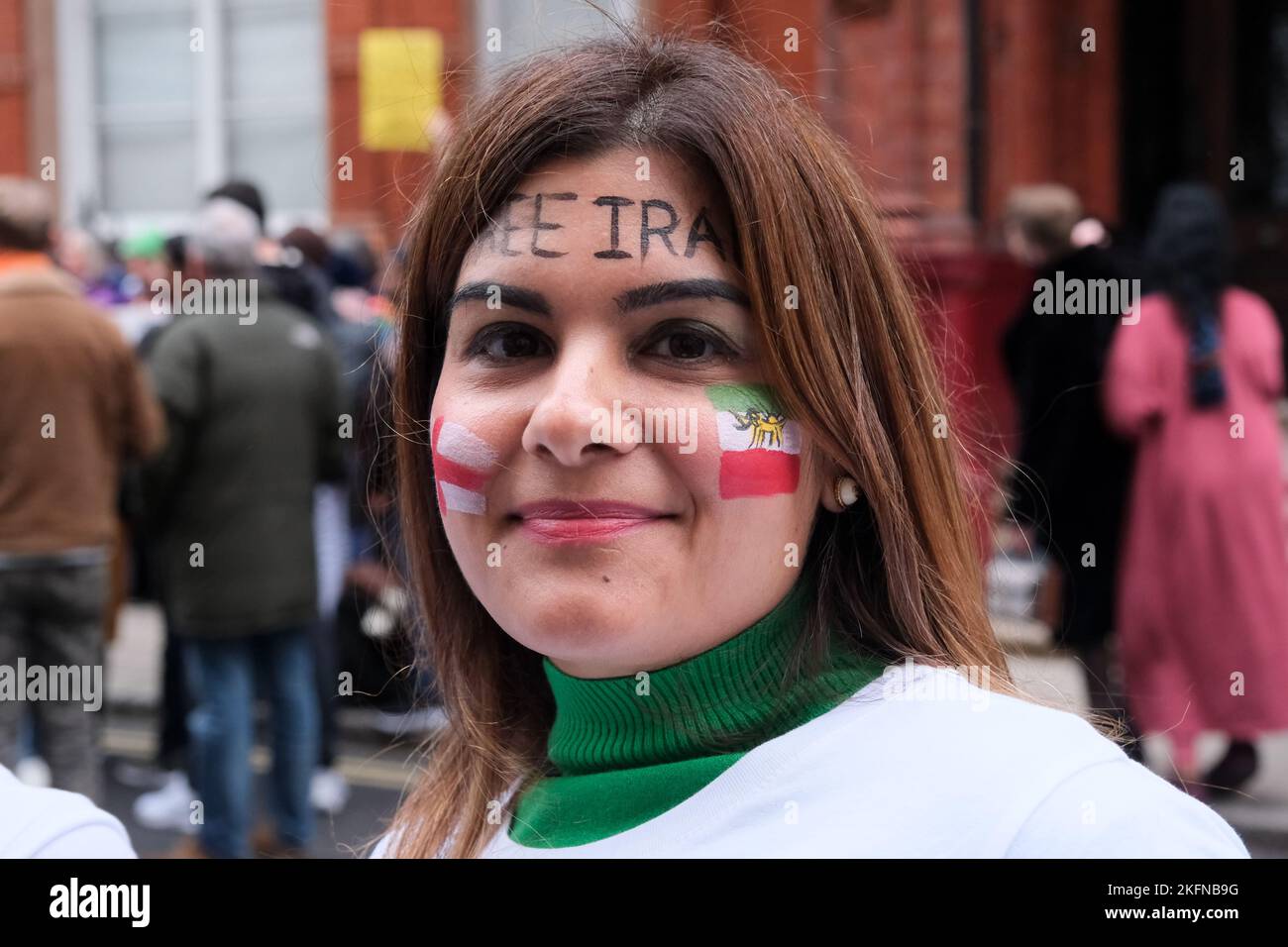 South Molton Street, Londres, Royaume-Uni. 19th novembre 2022. Manifestation devant l'ambassade du Qatar et la prochaine coupe du monde et le record des droits de l'homme du pays. Crédit : Matthew Chattle/Alay Live News Banque D'Images