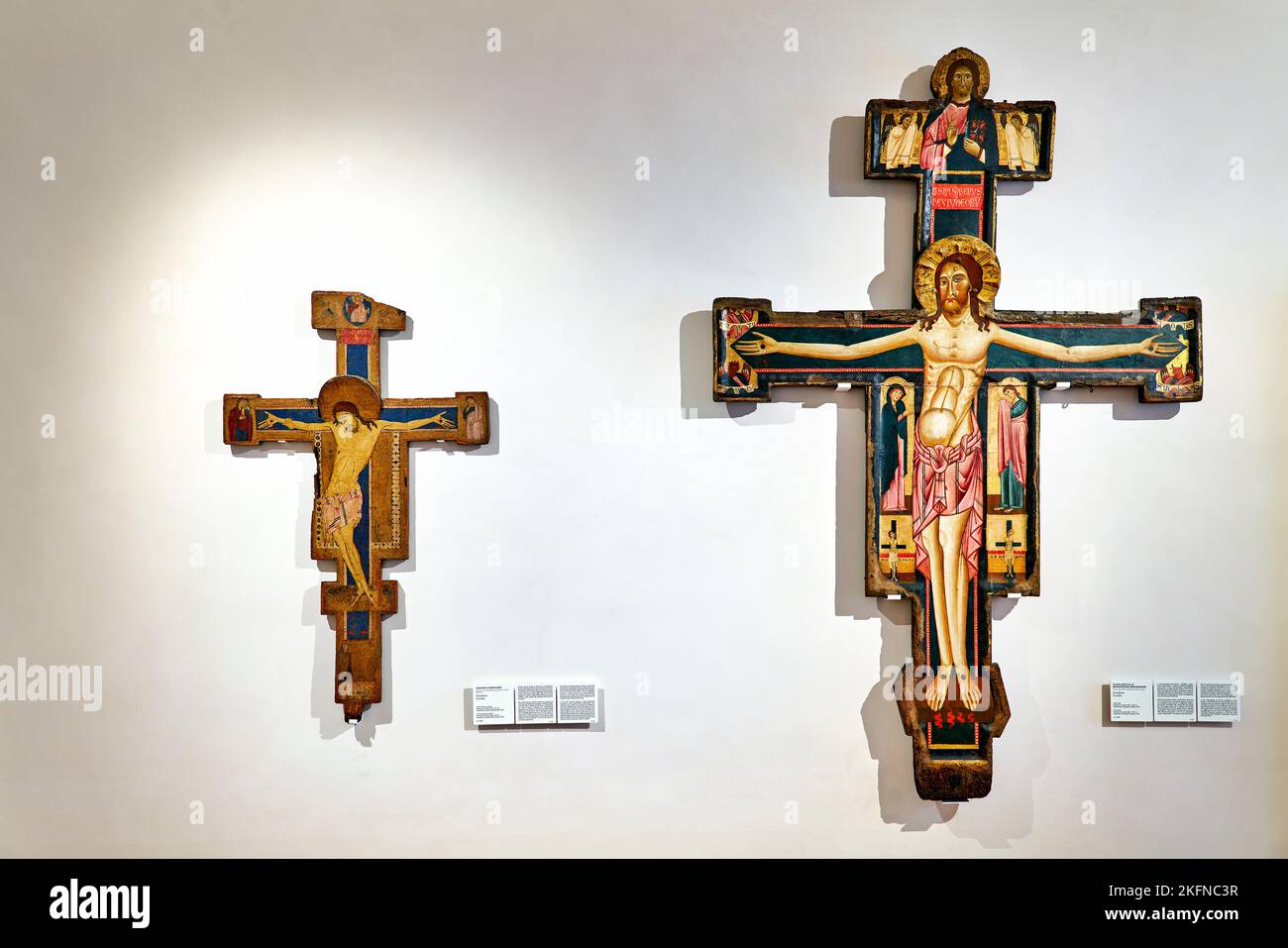 Rome Lazio Italie. La Galleria Nazionale d'Arte Antica un musée d'art au Palazzo Barberini. Crucifix médiéval par Berlinghieri Machilone Banque D'Images