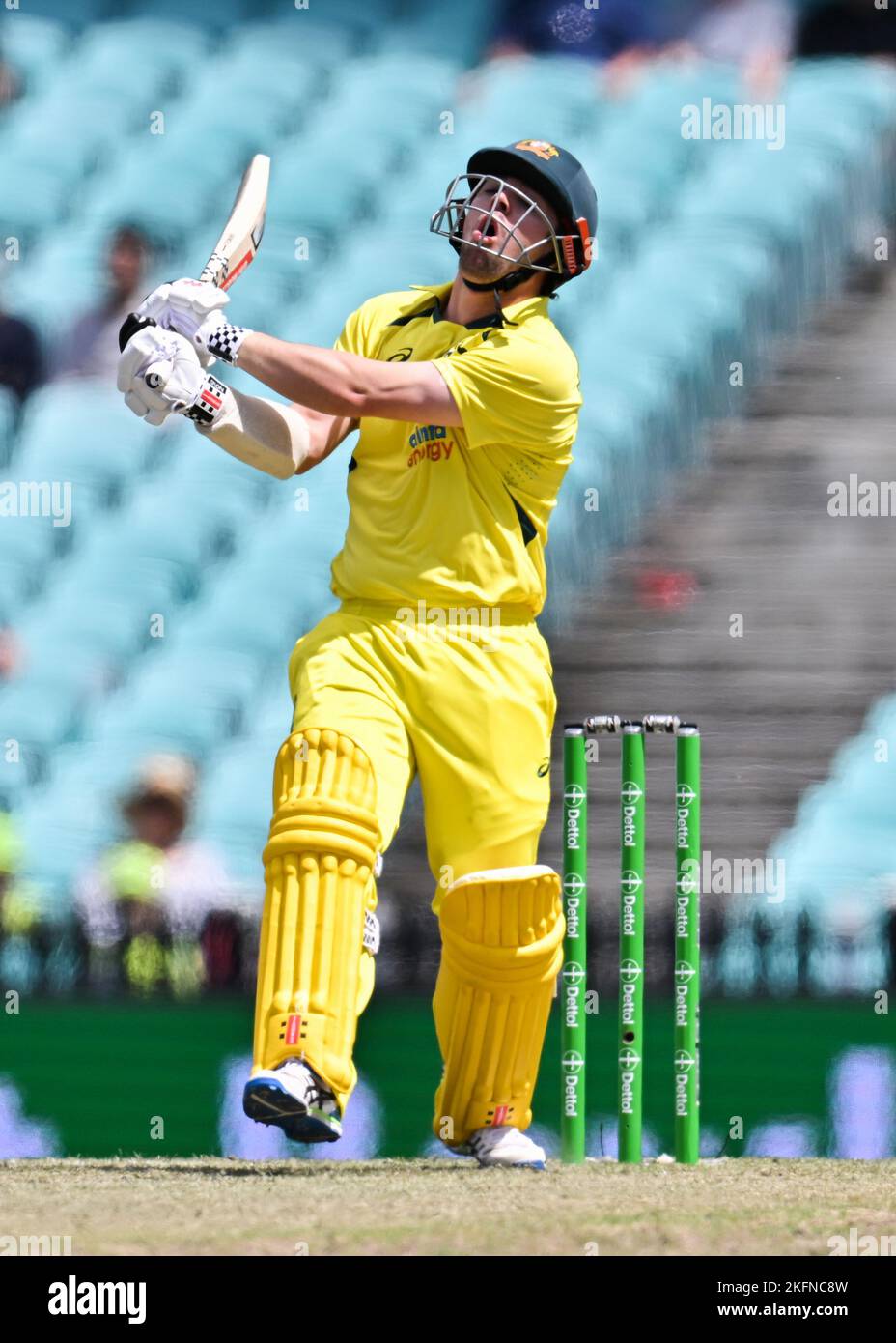 Travis Head of Australia bat pendant le deuxième match de la série internationale One Day entre l'Australie et l'Angleterre au terrain de cricket de Sydney sur 19 novembre 2022 à Sydney, en Australie.(photo : Izhar Khan) IMAGE LIMITÉE À UN USAGE ÉDITORIAL - STRICTEMENT AUCUNE UTILISATION COMMERCIALE Banque D'Images