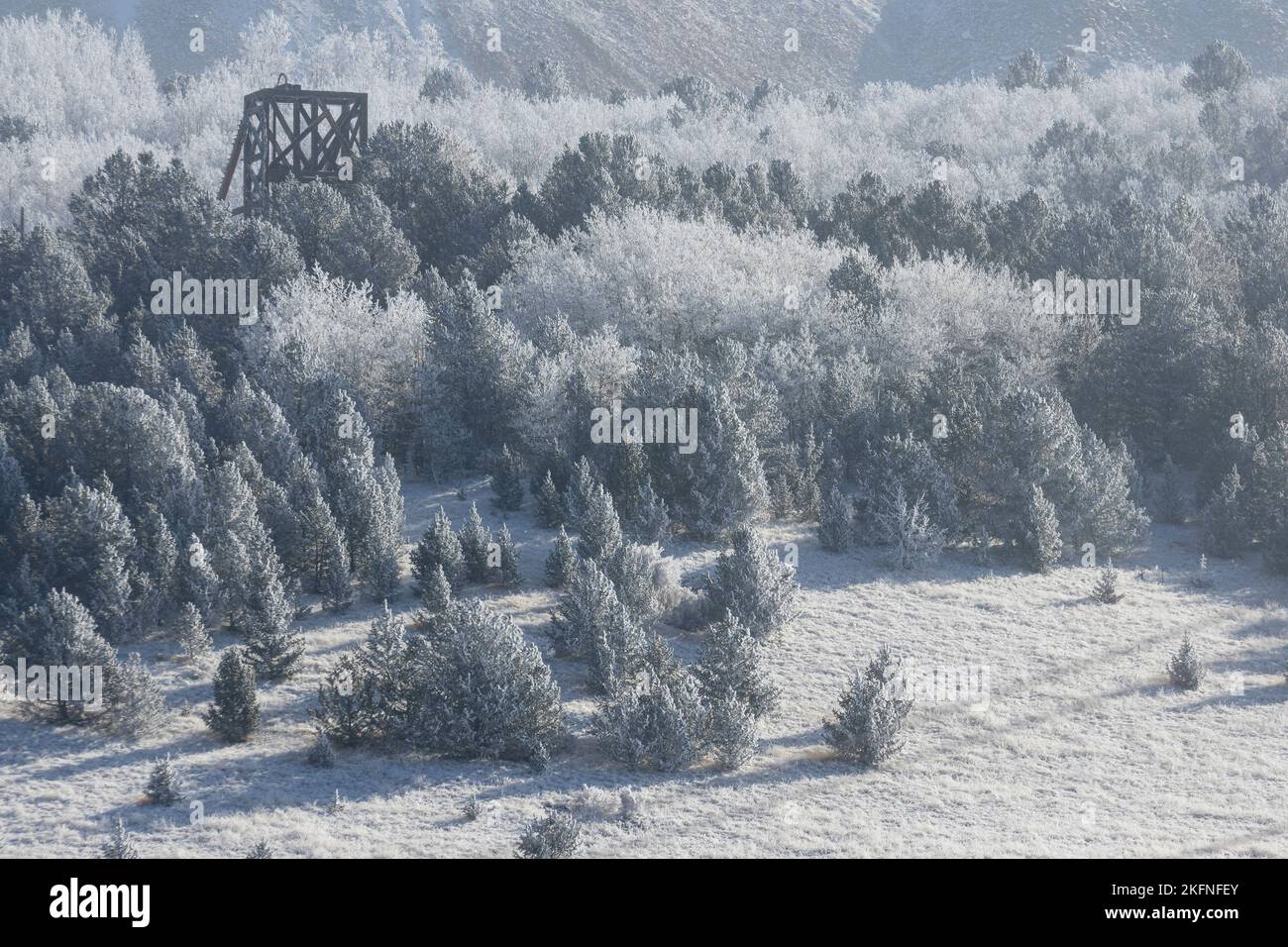 Couvertures de neige fraîche du sud du Colorado à Cripple Creek et Victor Banque D'Images