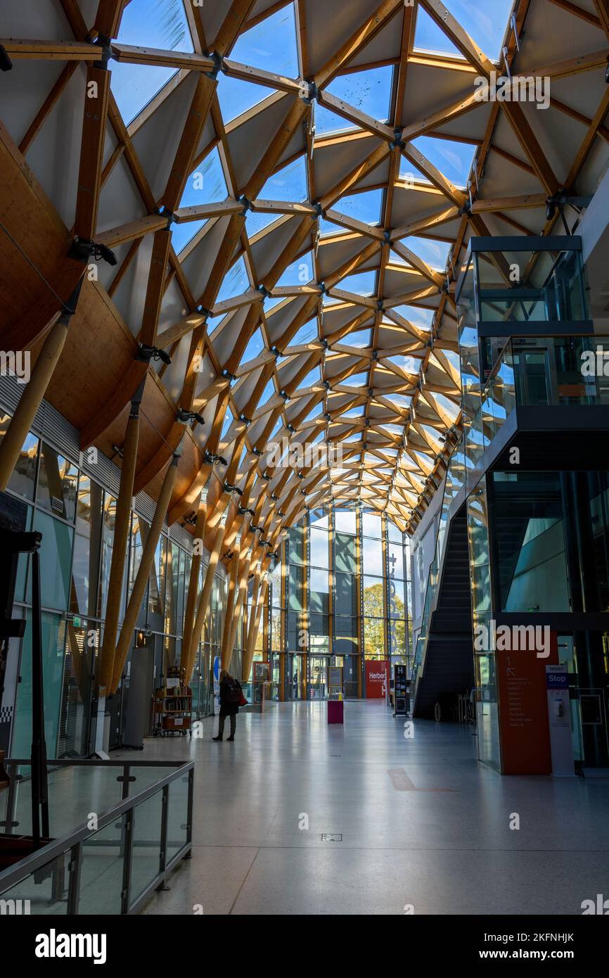 La cour couverte de la galerie et du musée d'art Herbert, Coventry, West Midlands, Angleterre, Royaume-Uni Banque D'Images