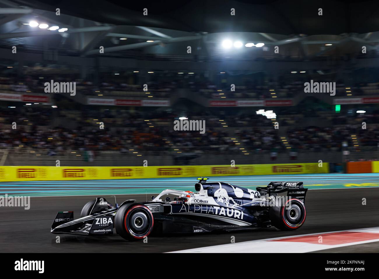 Circuit Yas Marina, ABU DHABI, 19/11/2022, 22 TSUNODA Yuki (jap), Scuderia AlphaTauri AT03, action pendant la Formule 1 2022 Etihad Airways Grand Prix d'Abu Dhabi 2022, 22nd tour du Championnat du monde de Formule 1 de la FIA de 18 novembre à 20, 2022 sur le circuit Yas Marina, à l'île Yas, Abu Dhabi - photo Florent Gooden / DPPI Banque D'Images