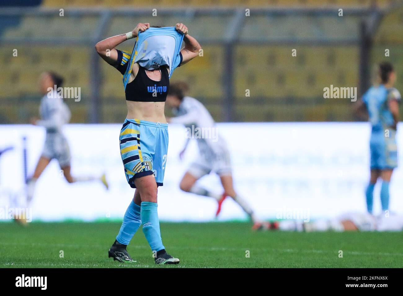 Parme, Italie. 19th novembre 2022. Melania Martinovic (Parme Calcio) réagit pendant Parme Calcio vs Juventus FC, football italien série A Women Match à Parme, Italie, 19 novembre 2022 crédit: Agence de photo indépendante/Alamy Live News Banque D'Images