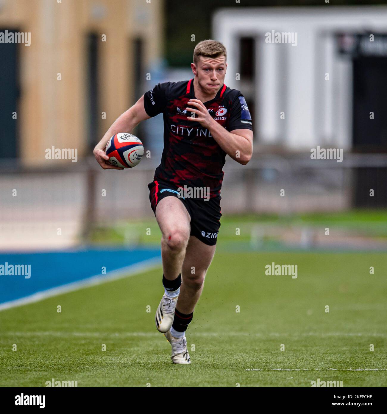 LONDRES, ROYAUME-UNI. 19th novembre 2022. Tom Howe de Saracens lors du match de rugby de Premiership Round 4 entre Saracens vs Leicester Tigers au stade StoneX le samedi 19 novembre 2022. LONDRES, ANGLETERRE. Credit: Taka G Wu/Alay Live News Banque D'Images