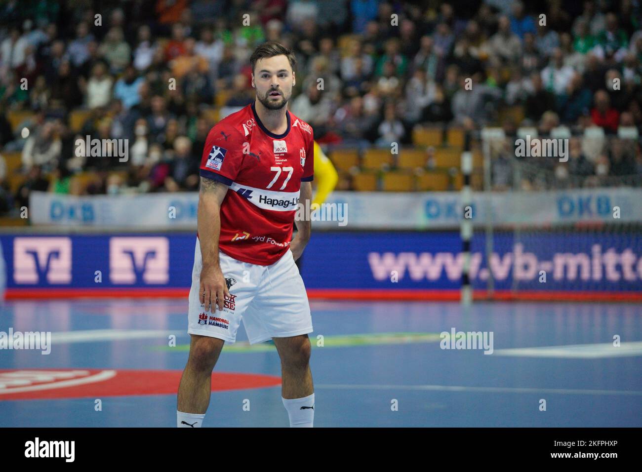 Wetzlar, Allemagne. 19th novembre 2022. Dai Baijens ( 77 Hambourg ) pendant le jeu Liqui Moly Handball-Bundesliga entre HSG Wetzlar et HSV Handball à Buderus-Arena à Wetzlar, ALLEMAGNE. (Foto: Julia Christin Kneissl/Sports Press photo/C - DÉLAI D'UNE HEURE - ACTIVER seulement FTP SI LES IMAGES DE MOINS D'UNE HEURE - Alay) crédit: SPP Sport Press photo. /Alamy Live News Banque D'Images