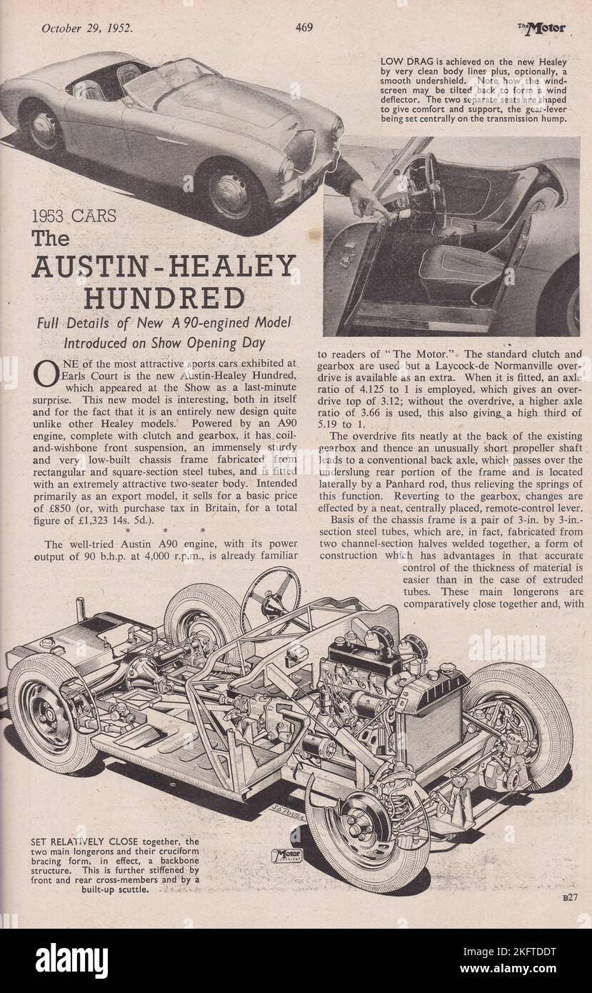 La centaine Austin-Healey. Banque D'Images