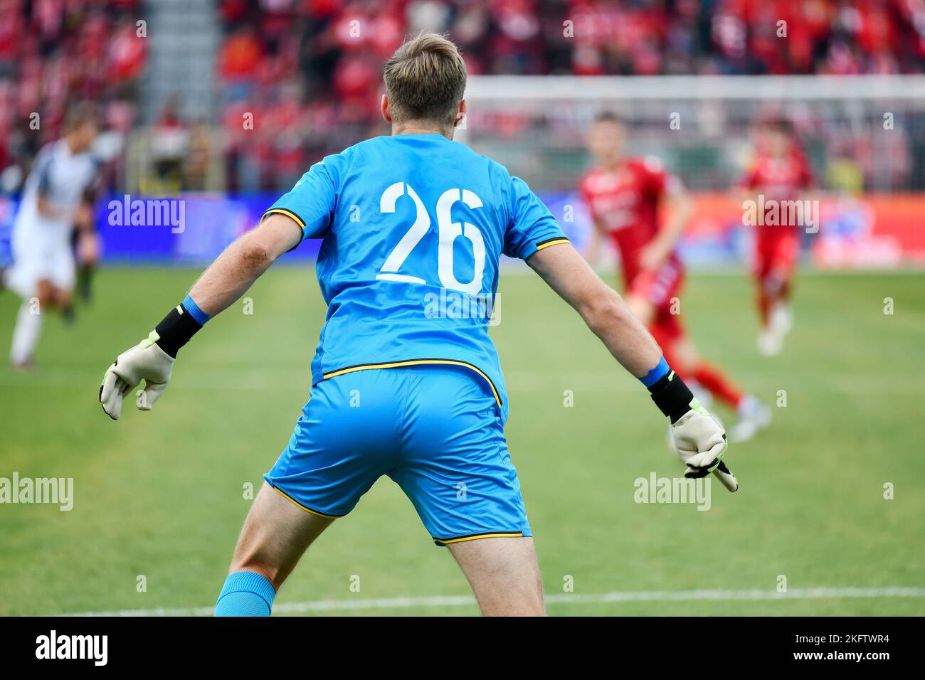 LUBIN 16.10.2022 PILKA NOZNA MECZ 13. KOLEJKA PKO EKSTRAKLASA SEZON 2022/23 Widzew Lodz - KGHM Zaglebie Lubin --- LE MATCH DE LA LIGUE DE FOOTBALL POLONAIS Banque D'Images