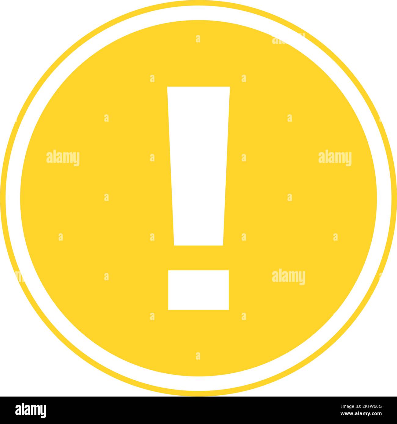 Icône de point d'exclamation, icône d'avertissement, bouton de point d'exclamation Illustration de Vecteur