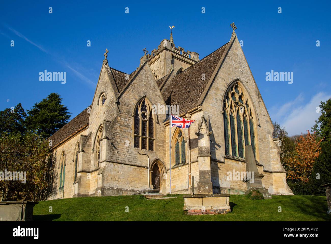 Eglise St Giles, Uley, Gloucestershire Banque D'Images