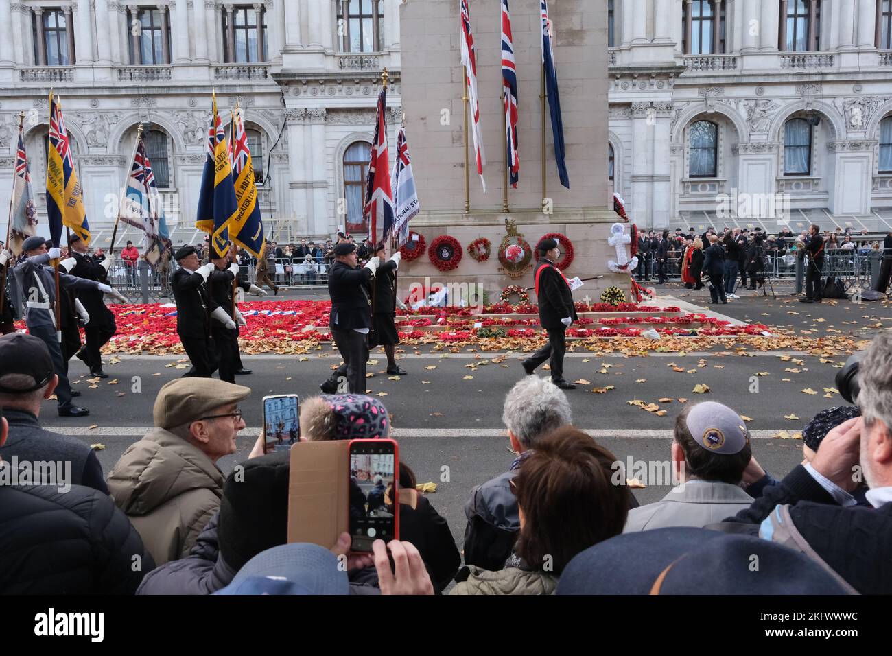 Cenotaph, Whitehall, Londres, Royaume-Uni. 20th novembre 2022. Cérémonie annuelle de commémoration de l'Association juive des militaires et des femmes au Cenotaph, Londres. Crédit : Matthew Chattle/Alay Live News Banque D'Images