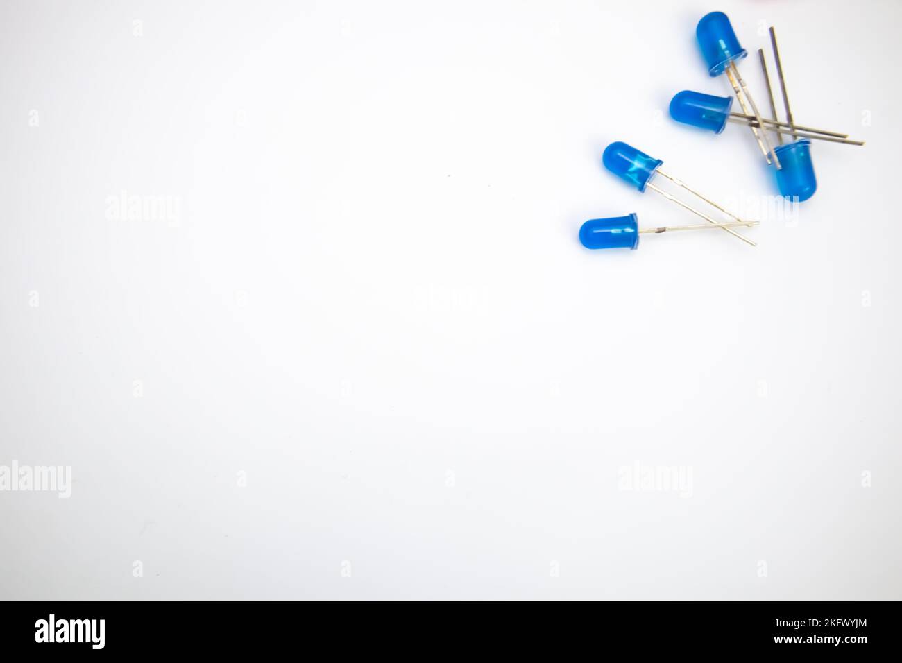 La LED bleue se trouve en haut à droite du châssis. Banque D'Images