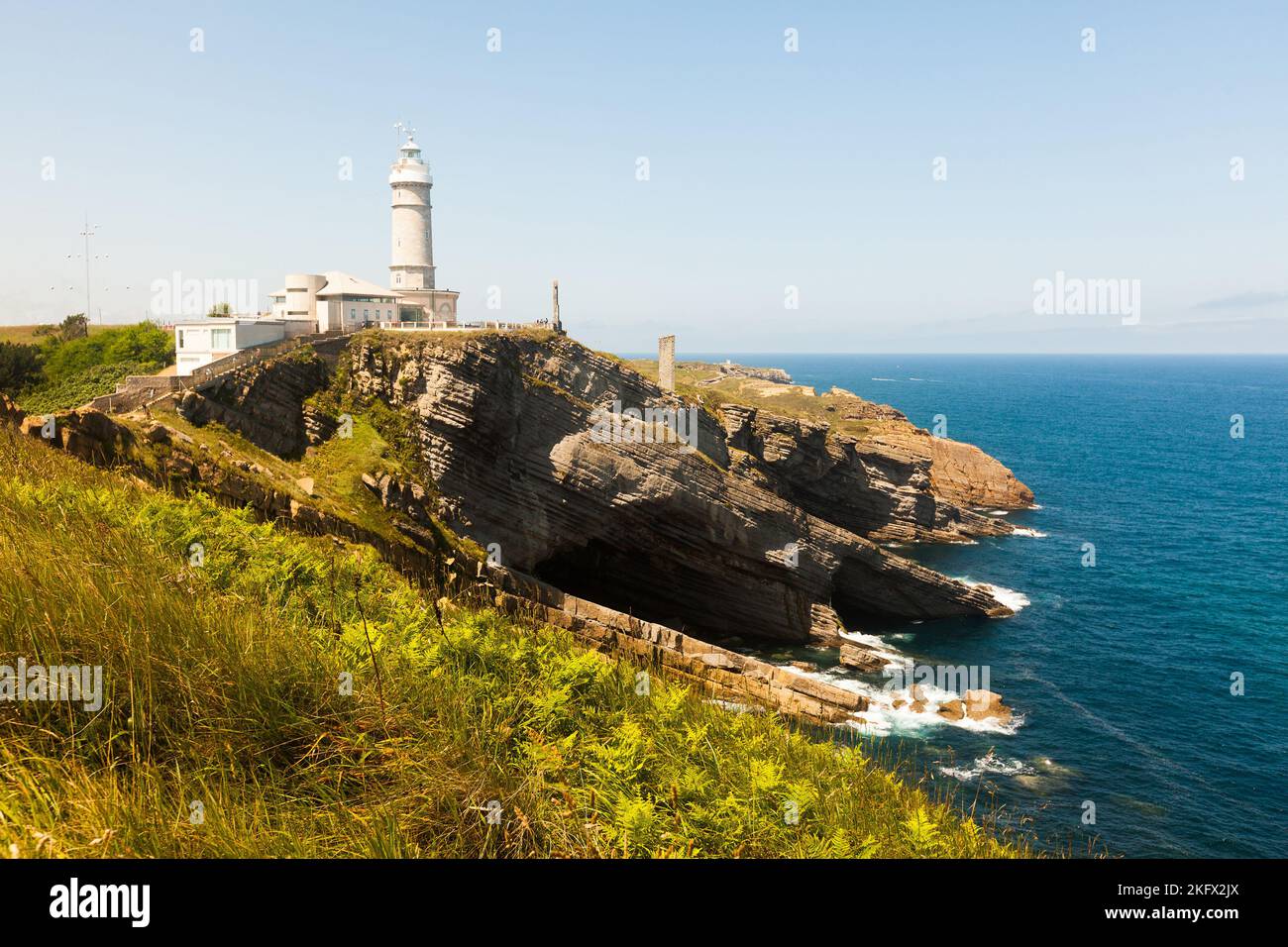 Phare de Cabo Mayor de Santdander. Cantabrie. Espagne Banque D'Images