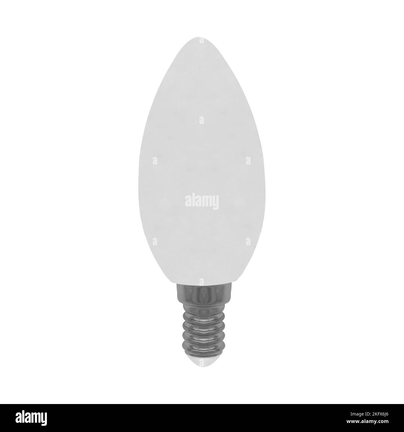 Ampoule LED isolée sur fond blanc du côté Banque D'Images