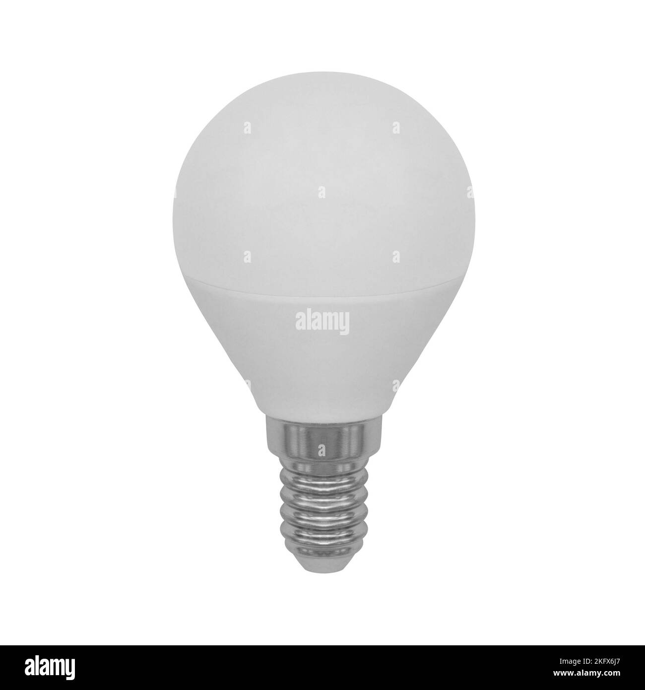 Ampoule LED isolée sur fond blanc du côté Banque D'Images