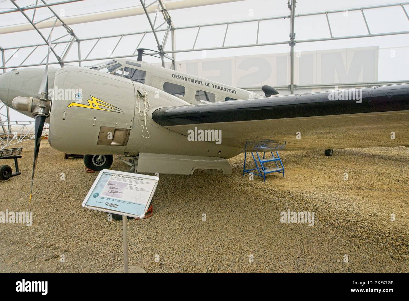 Beechcraft D185 Expeditor Mk.3NM The Hangar Flight Museum Calgary Alberta Banque D'Images