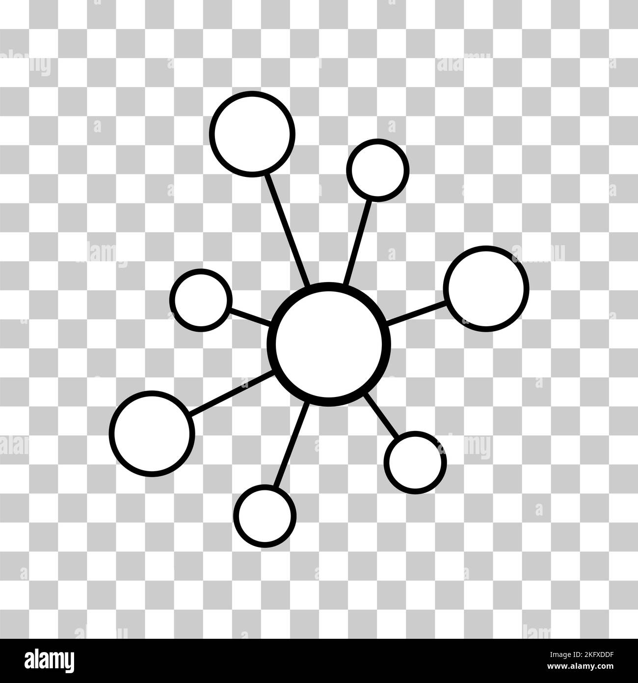 Hub réseau plat icône, connecter structure vecteur symbole fond isolé, système de technologie . Illustration de Vecteur