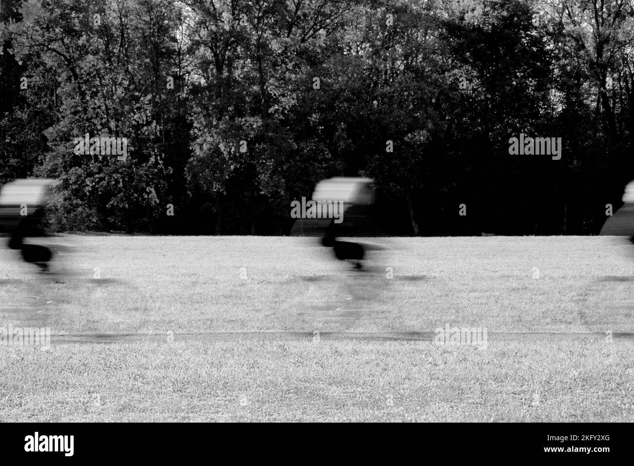 Séquence Biker - représentation chronophotographique d'un sujet en mouvement Banque D'Images