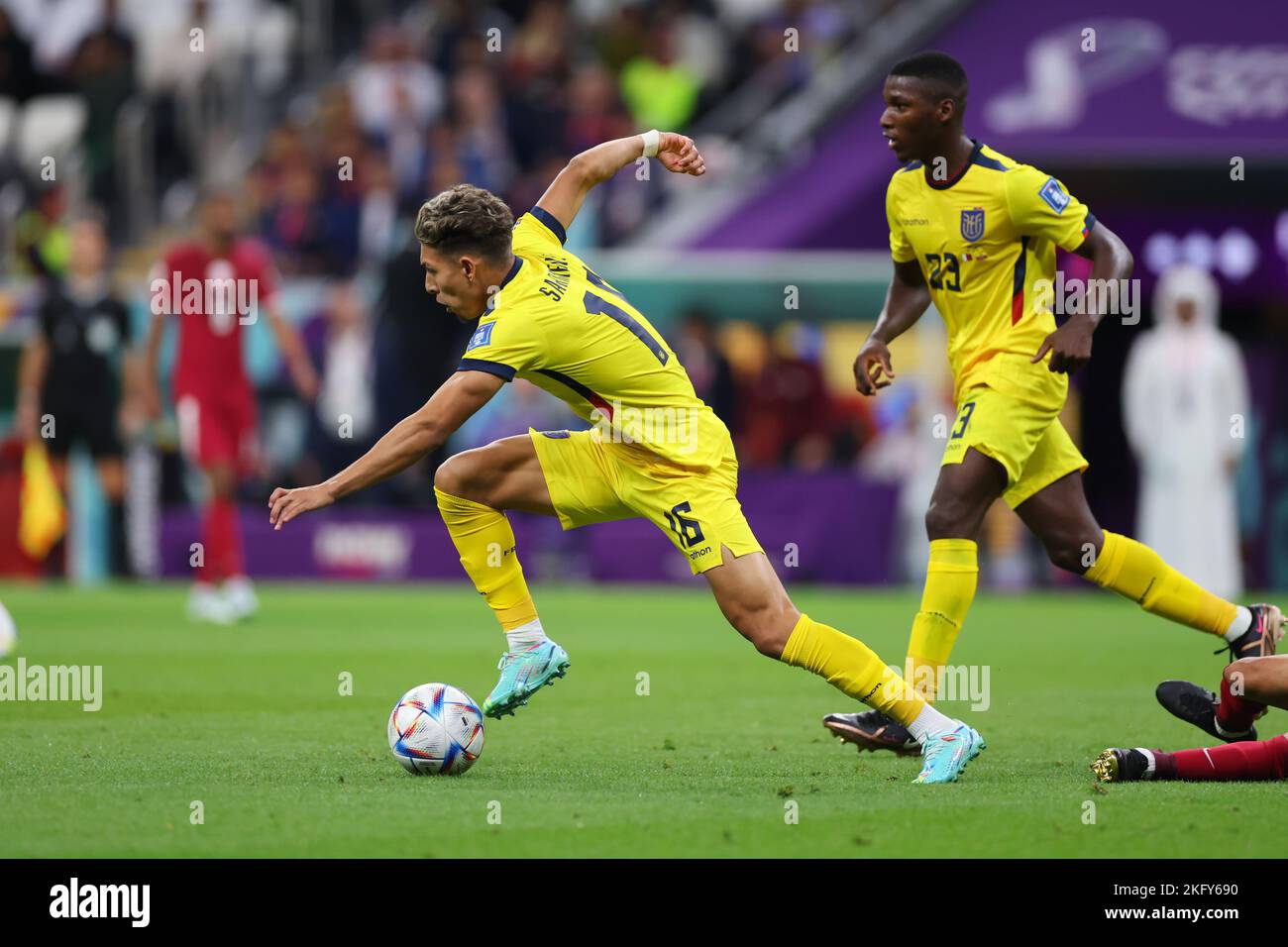 Al Khor, Qatar. 20th novembre 2022. Jeremy Sarmiento (ECU) football : coupe du monde de la FIFA Qatar 2022 Group A match entre Qatar 0-2 Equateur au stade Al Bayt à Al Khor, Qatar . Crédit: Naoki Morita/AFLO SPORT/Alay Live News Banque D'Images