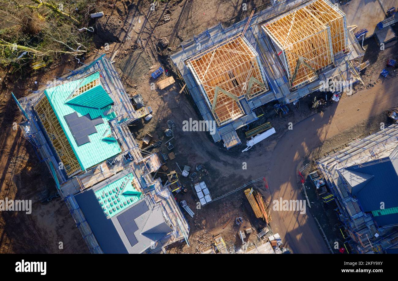 Le développement de nouveaux logements permet de construire des maisons pour une demande accrue dans les zones rurales Banque D'Images