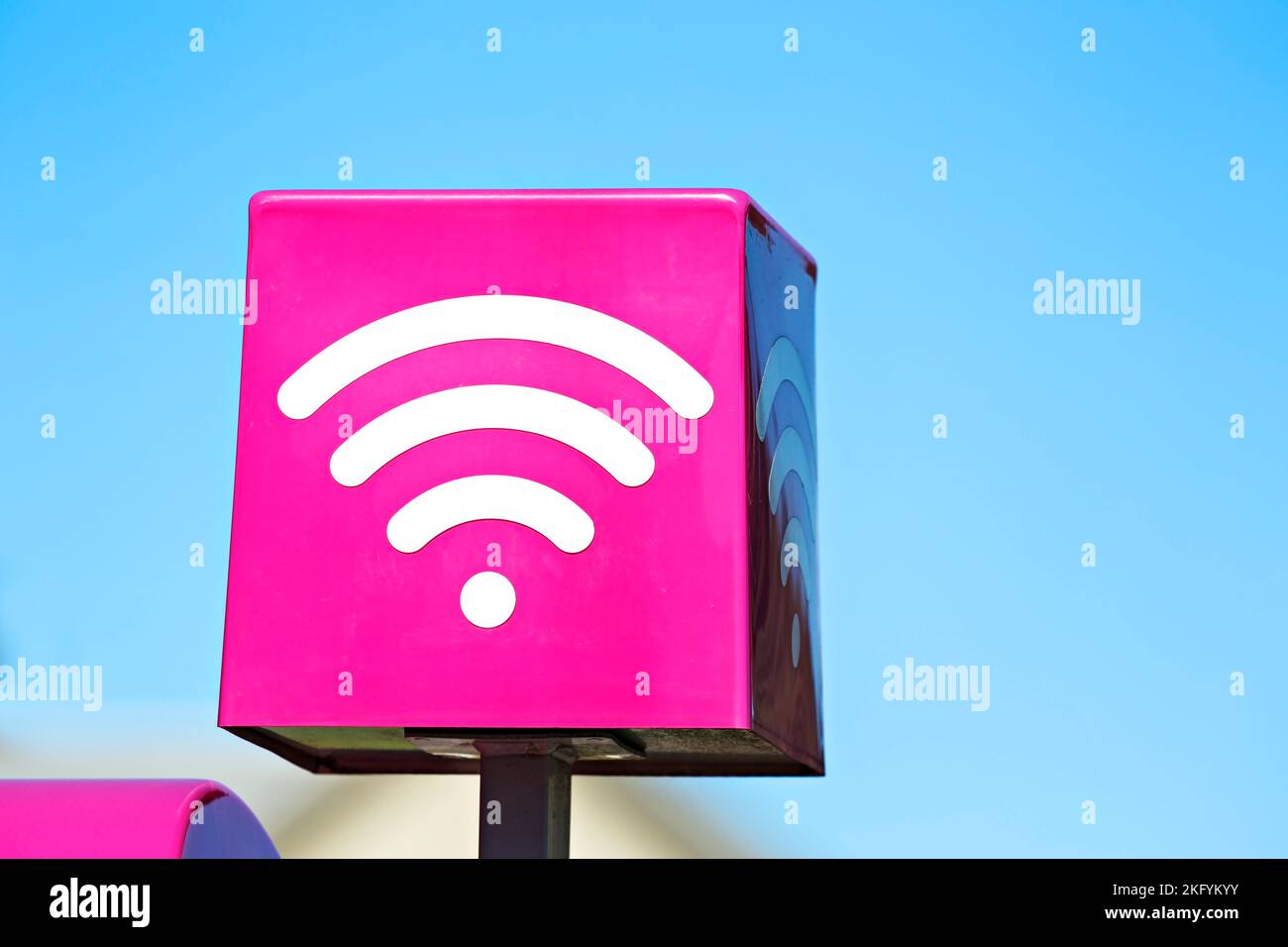 Ballarat Australie / Telstra téléphone Booth promotion du réseau Wi-Fi Telstra Air. Banque D'Images