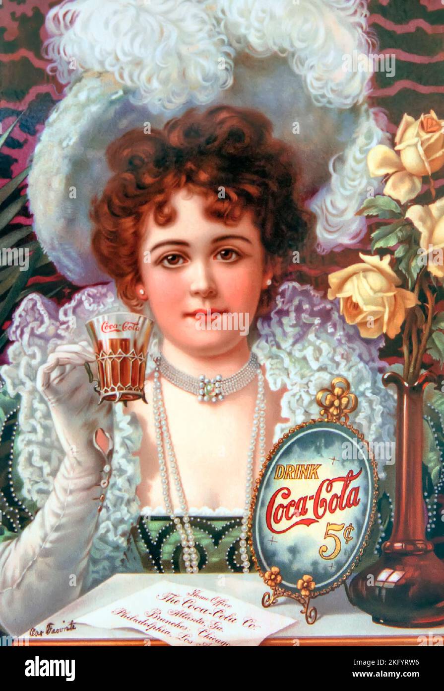 Publicité Coca Cola vintage Banque D'Images