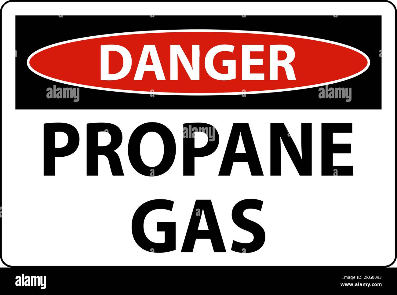 Symbole étiquette de danger du propane, panneau de gaz du propane Image