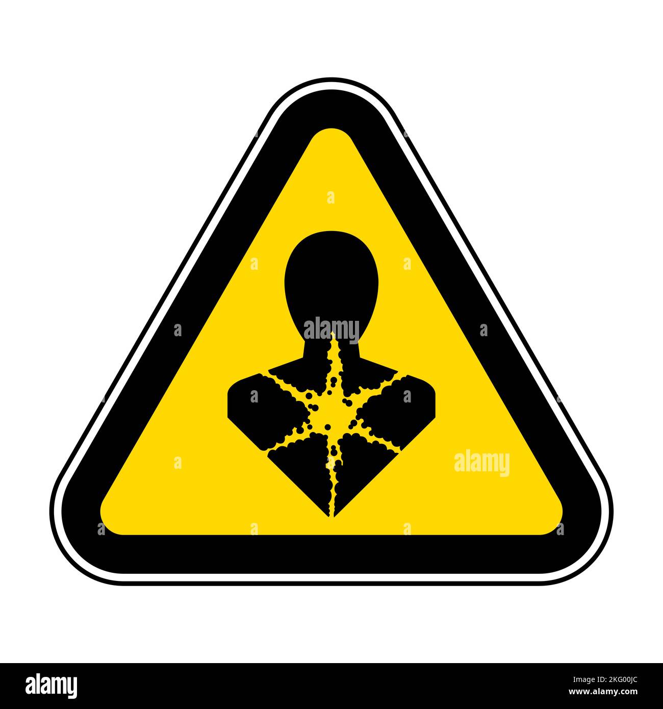 Étiquette de symbole de danger pour la santé, danger à long terme pour la santé, pictogramme de danger SGH Illustration de Vecteur