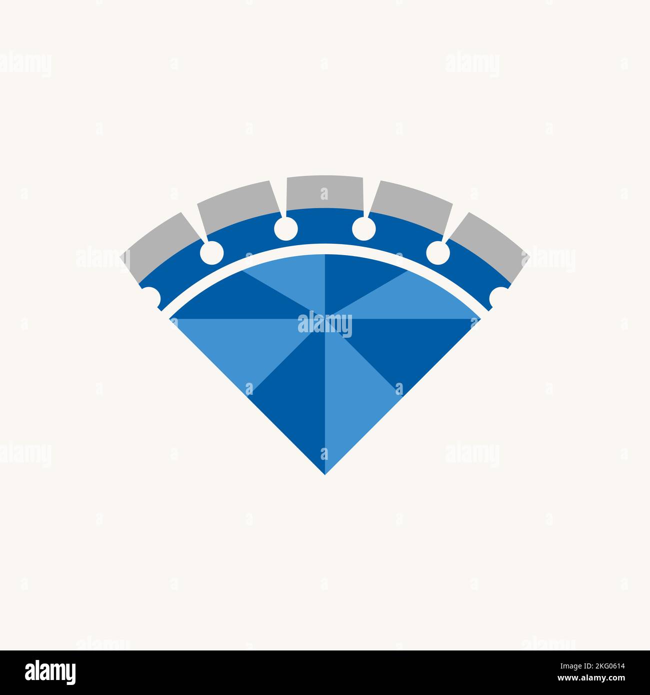 Lame simple et unique scie circulaire modèle coupe triangle image graphique icône logo design abstrait concept vecteur industrie ou machine de coupe Illustration de Vecteur