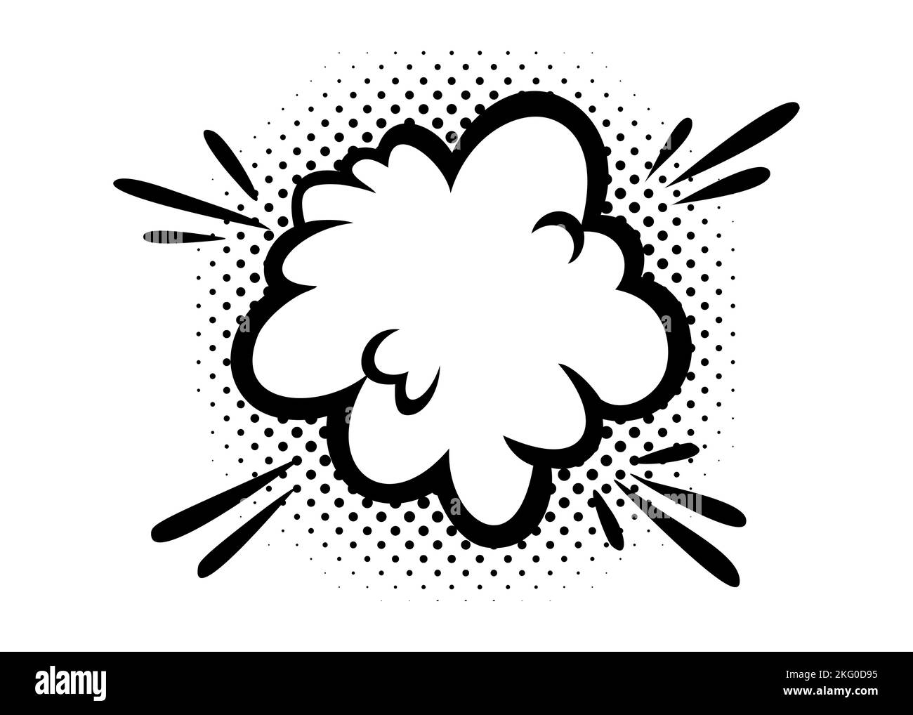 Nuages effet rampe bande dessinée. Jeu de bulles d'explosion et de fumée. Illustration vectorielle isolée sur fond blanc Illustration de Vecteur