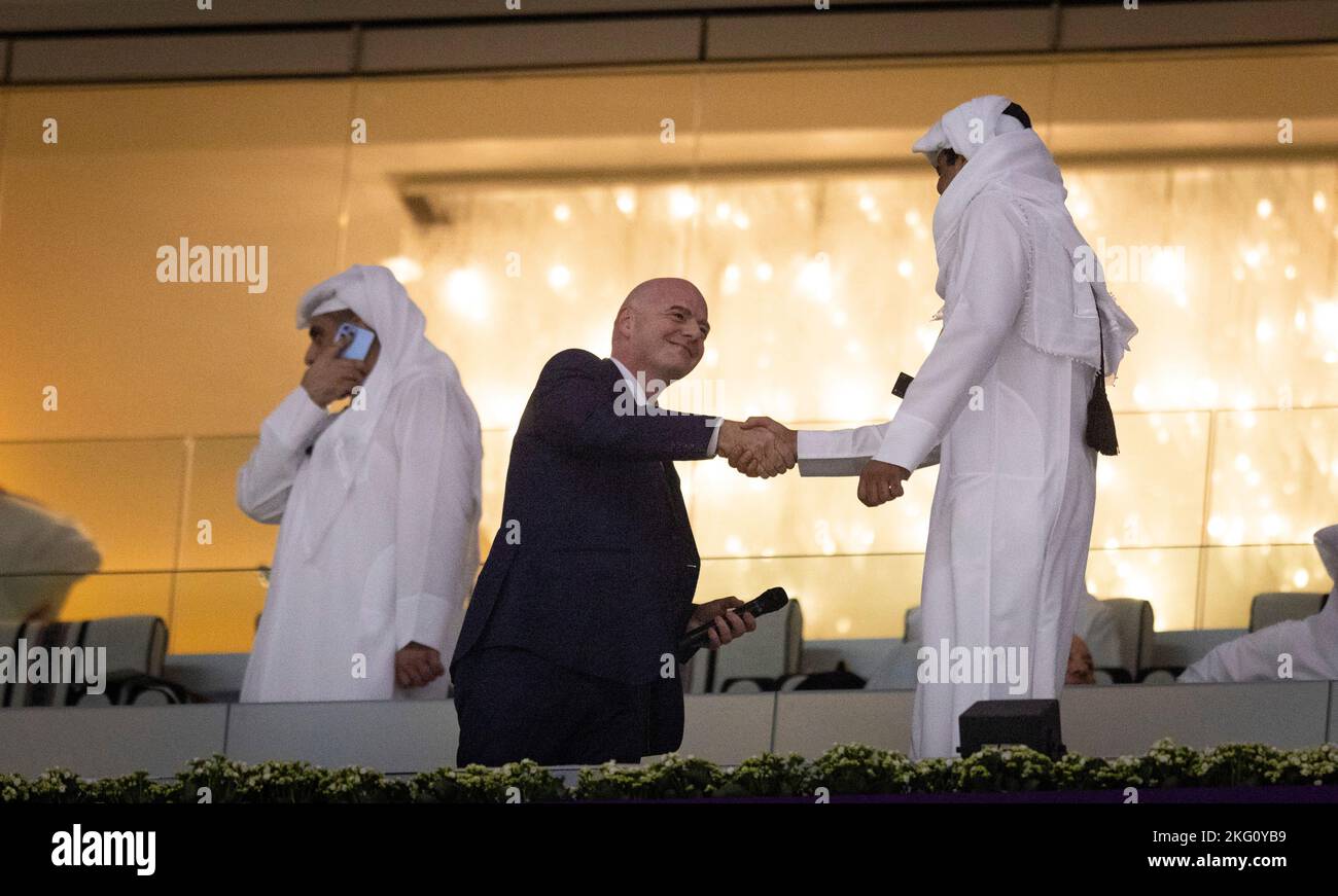 Doha, Qatar. 20th Nov, 2022. Or 20.11.2022 Fifa Président Gianni Infantino Qatar - coupe du monde de l'Equateur 2022 au Qatar crédit: Moritz Müller Copyright ( Banque D'Images