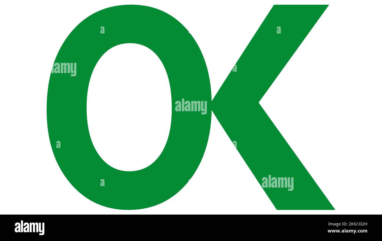 Logo OK, icône o k, symbole de geste positif, doigt OK Illustration de Vecteur