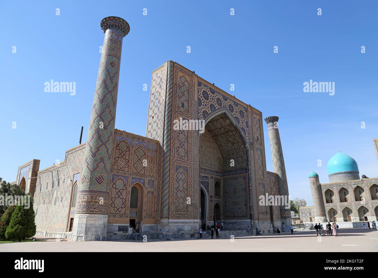 Ulughbek Madrasa, Registan, Samarkand, province de Samarkand, Ouzbékistan, Asie centrale Banque D'Images