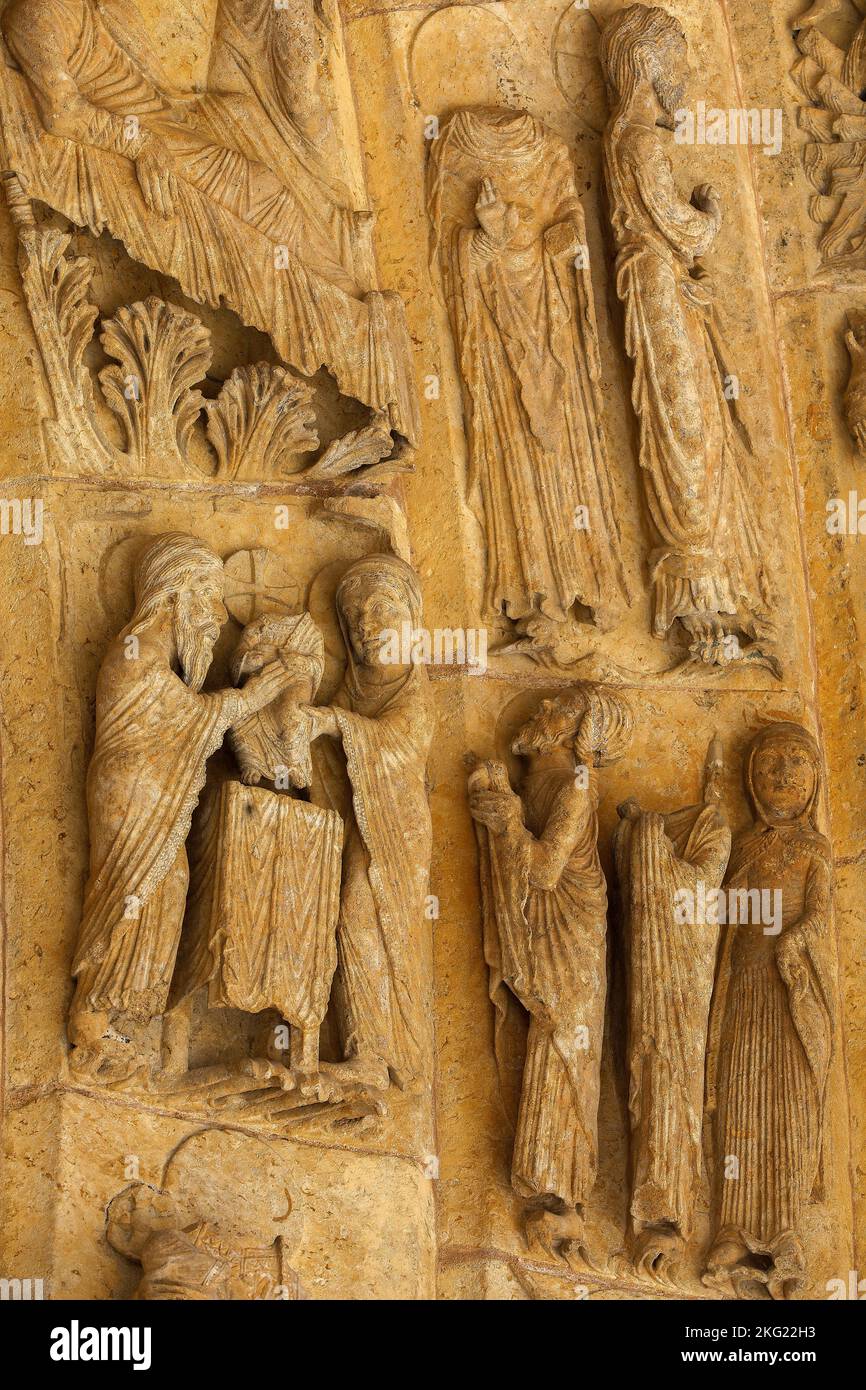 Cathédrale Saint Julien, le Mans, France. Grugeages de coffre-fort Banque D'Images