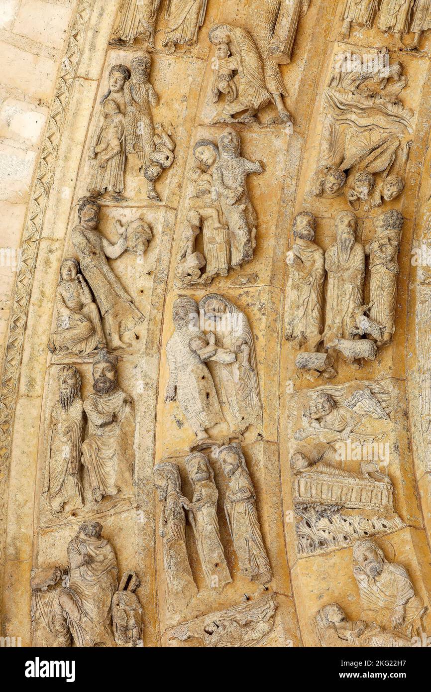 Cathédrale Saint Julien, le Mans, France. Grugeages de coffre-fort Banque D'Images