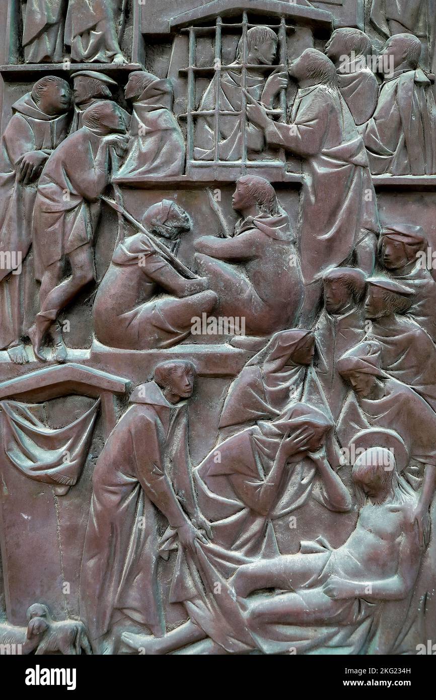 Cathédrale Saint-Pierre, Bisceglie, Italie. Grugeages Banque D'Images