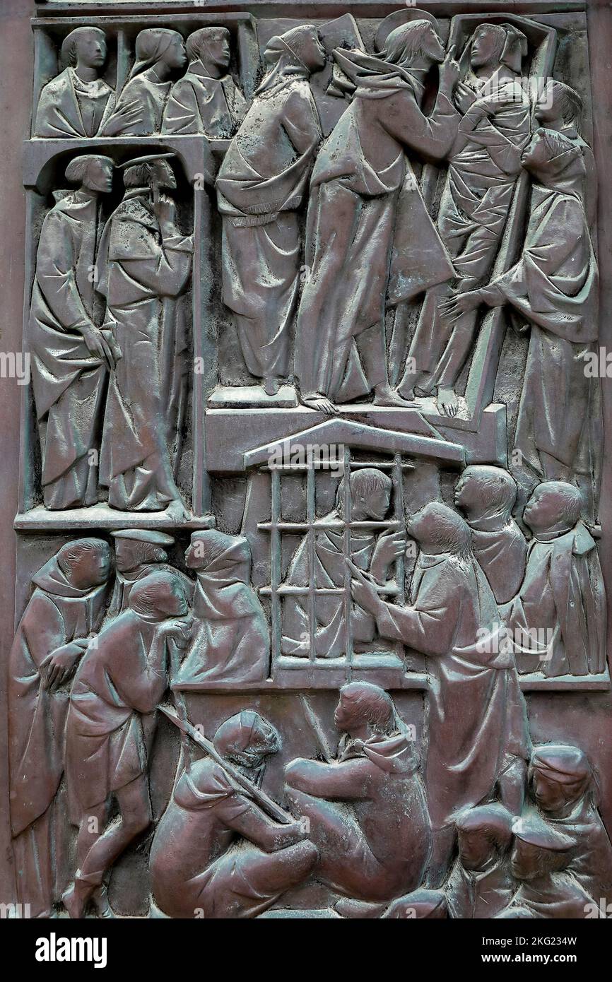 Cathédrale Saint-Pierre, Bisceglie, Italie. Grugeages Banque D'Images