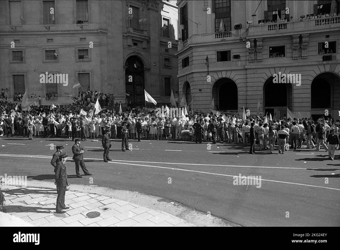 L'Argentine occupe les îles Falklands (Malvinas) sur 2 avril 1982 Banque D'Images