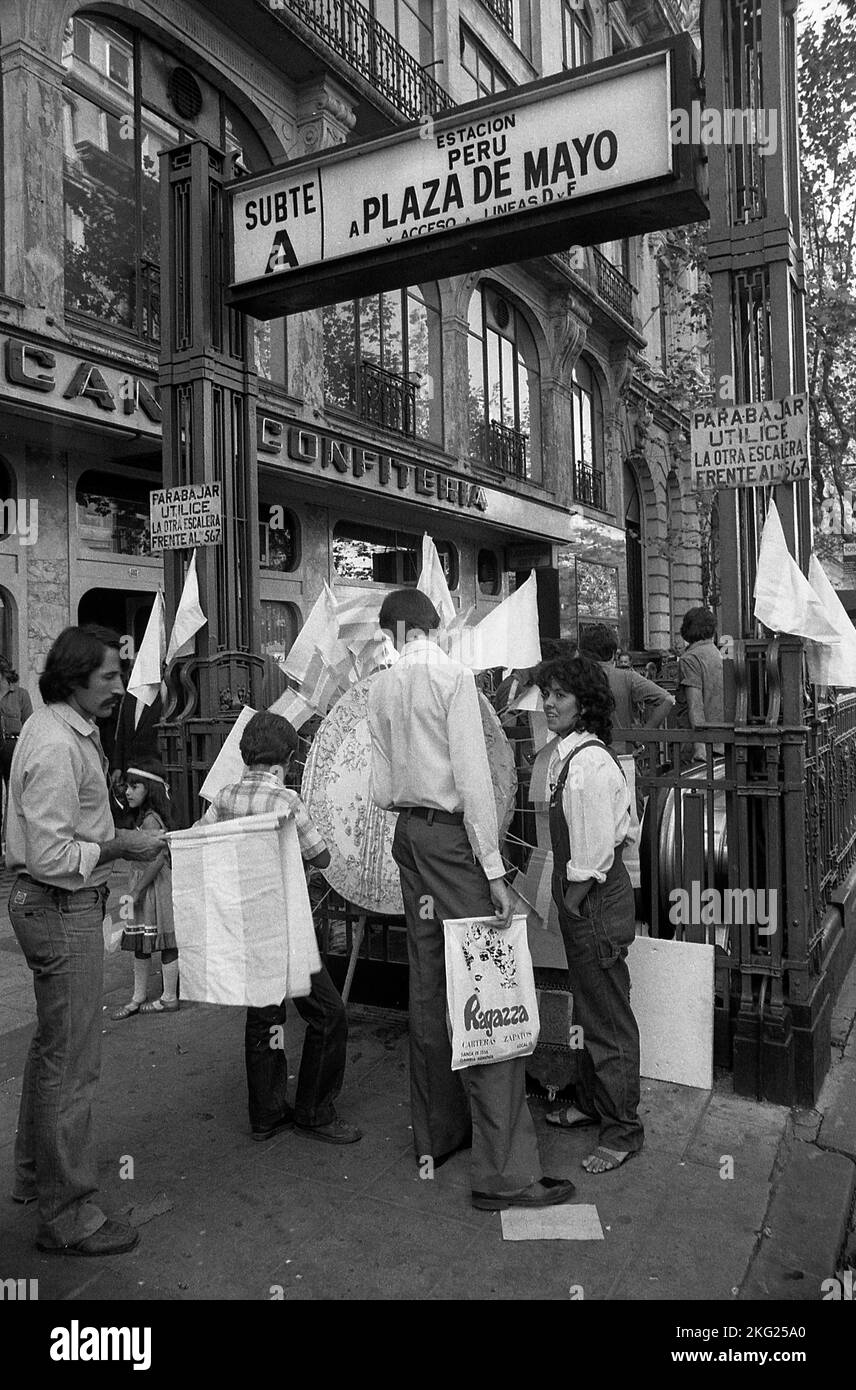 L'Argentine occupe les îles Falklands (Malvinas) sur 2 avril 1982 Banque D'Images